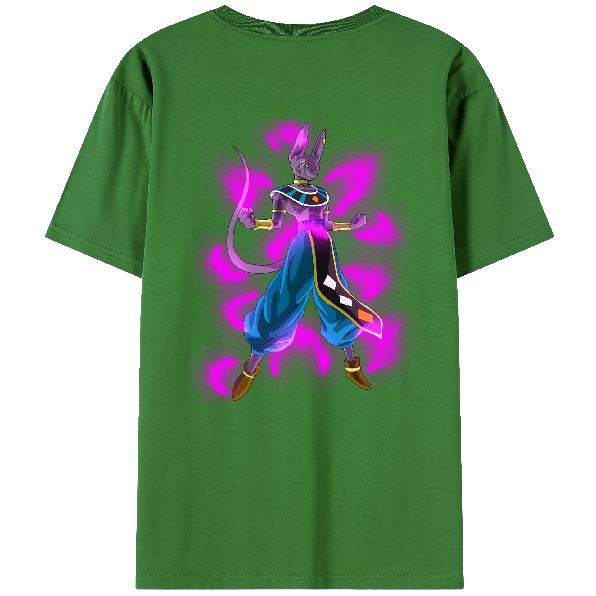 （画像用） ドラゴンボール ビルス 破壊神ビルス DRAGON BALL Beerus Birusu レディース半袖Tシャツ(バックプリント)
